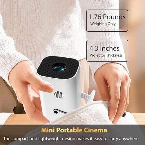YGSKK Mini Projector with Wifi and Bluetooth, Built-in Apps,Movie Projector | Electric Focus Portable Projector, 1080P Video Projector for Bedroom, Supports Smartphone/TV Stick/iPad/PS5/Laptop/HDMI/USB thumbnail 7