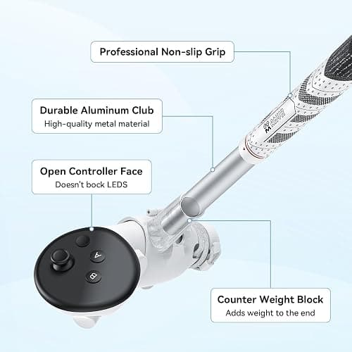 AMVR Golf Club Attachment Compatible with Meta/Oculus Quest 3S/Quest 3, Non-Slip VR Golf Handle Grip for Golf (VR Golf Club) thumbnail 6