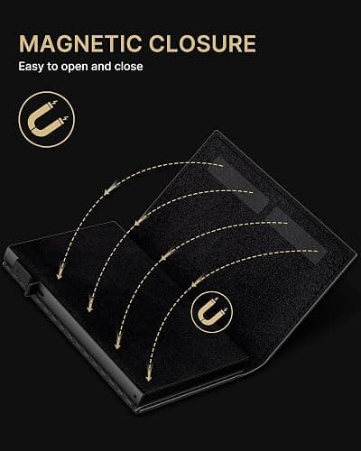 typecase Mens Wallet Card Holder: Pop Up Aluminum Case, Genuine Leather, Smart, RFID Blocking, Slim, Minimalist, Front Pocket - 9-14 Card Capacity | ID Window | Cash Slot (Carbon Fiber) thumbnail 7