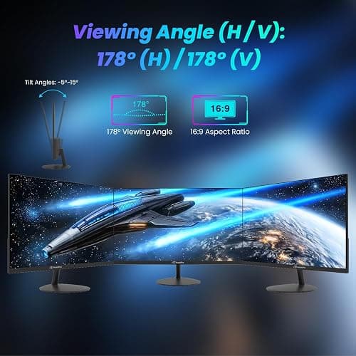 ArcticPro 22 inch 100Hz Monitor, Full HD (1920 x 1080p) Computer Monitor, 105% sRGB, 3000:1 Contrast, 3-Sided Frameless, Ultra Slim, VESA, LowBlue Mode, Tilt Adjust, HDMI *1, VGA*1 thumbnail 5