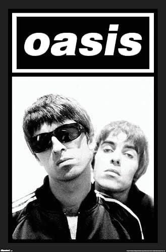 Oasis - Black and White Wall Poster, 34L" x 22.4W", Unframed Version - Image 1