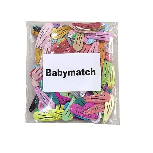 Babymatch Baby Barrettes Hair Clips: 1.2 inch (3cm) Small Mini Snap for Toddler Little Girls Kids 150pcs (30 colors) thumbnail 7