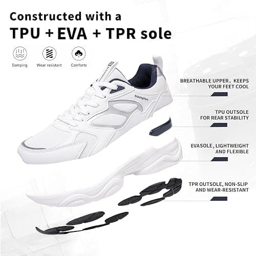 BAASPLOA Women's Gym Fashion Sneakers Lightweight Tennis Platform Chunky Shoes for Women Workout Sneakers Non Slip Breathable Casual Walking Shoes Retro Dad Shoes thumbnail 5