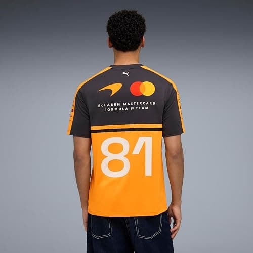 PUMA McLaren F1 2026 T-Shirt Pilote Homme Oscar Piastri – Orange | Manches courtes avec col rond, T-shirt Oscar Piastri Driver 2026, Comme vu par Oscar Piastri, sous licence officielle thumbnail 3