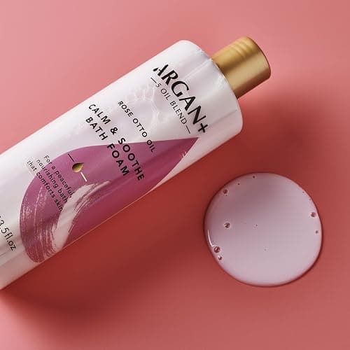 Argan+ Calm & Soothe Bath Foam, Rose Otto Oil Vegan Bubble Bath, 400ml thumbnail 3