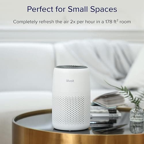 LEVOIT Air Purifier for Bedroom Home, Quiet HEPA Filter Cleaner with Fragrance Sponge & 3 Speed for Better Sleep, Air Frenshener, Allergies, Dust, Pet Dander, Odour, Smoke, Office, Desktop, Core Mini thumbnail 13