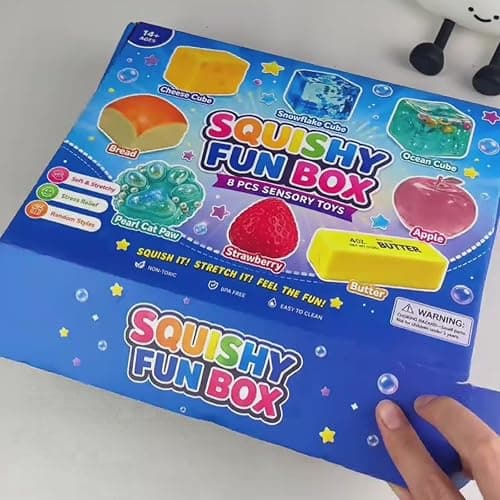 Squishy Box Mystery Set (#A) | 8 Pcs Squishies, Soft Squeeze Fidget Toys, Malt Sugar Blind Box, Fun Gift for Kids Teens and Adults thumbnail 2