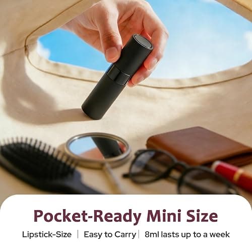 LISAPACK 8ml Travel Perfume Bottle Refillable, 3 PCS Cologne Atomizer Spray | Twist-up empty sprayer, small refill dispenser, portable size for purse pocket, leakproof, TSA essential for men women -pink thumbnail 6