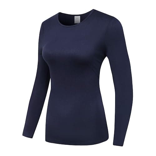OThread & Co. Women's Long Sleeve T-Shirt Comfy Underscrub Tee Basic Stretch Layer thumbnail 3