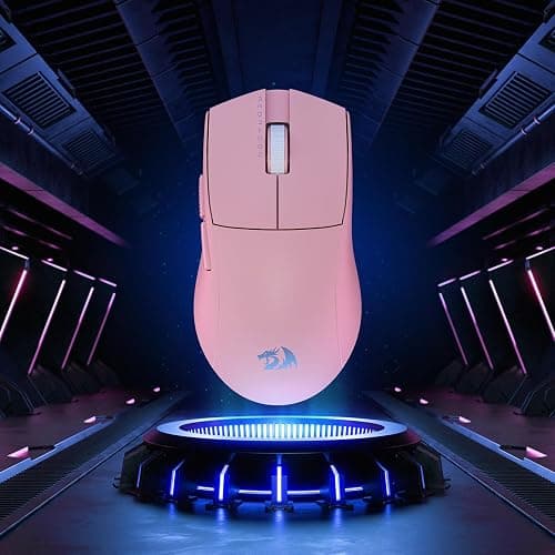 Redragon M916 PRO 3-Mode Wireless Gaming Mouse, 49G Ultra-Light 26K DPI Mouse w/Ergonomic Natural Grip Build, Full Programmable Buttons, Software Supports DIY Keybinds & DPI (1K Hz, Pink) thumbnail 8