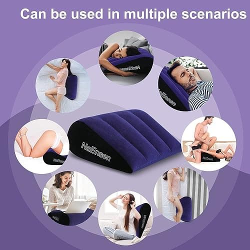 Sex Toys Adult Toys Pillow Position Cushion Triangle Inflatable Furniture Couples Toy Positioning for Deeper Position Support Pillow Men Women for Couples thumbnail 5