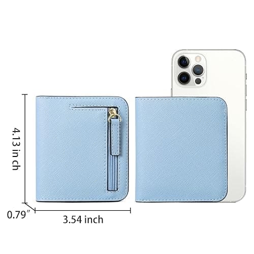 GAEKEAO Women's Wallet RFID Blocking Leather Compact Bi-fold Wallet for Woman Zipper Coin Pocket Small Ladies Purse with ID Window thumbnail 5