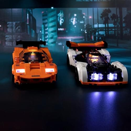 BrickBling LED Lighting Compatible with Lego Speed Champions McLaren Solus GT & McLaren F1 LM; New 2023 Light kit Compatible with Lego McLaren F1; Light up Your 76918-No Model thumbnail 4