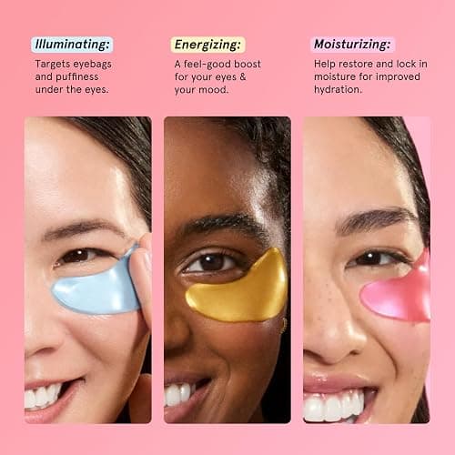 grace & stella Under Eye Patches Variety Pack - With 6 Colors (18 Pairs) | 3 Pairs of Under Eye Masks Per Color - Vegan, Cruelty-Free, Derm-Tested Eye Patches for Women & Men - Bridesmaid Gifts thumbnail 4