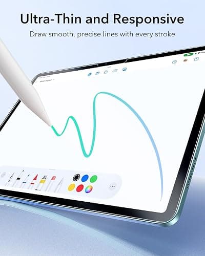 ESR 2 Pack Paper-Feel Screen Protectors for iPad Air 11 Inch M3/M2 (7th/6th Generation, 2025/2024), Write and Draw Like on Paper, 9H Tempered Glass, Matte Writing Film with Alignment Frame, Anti-Glare thumbnail 7