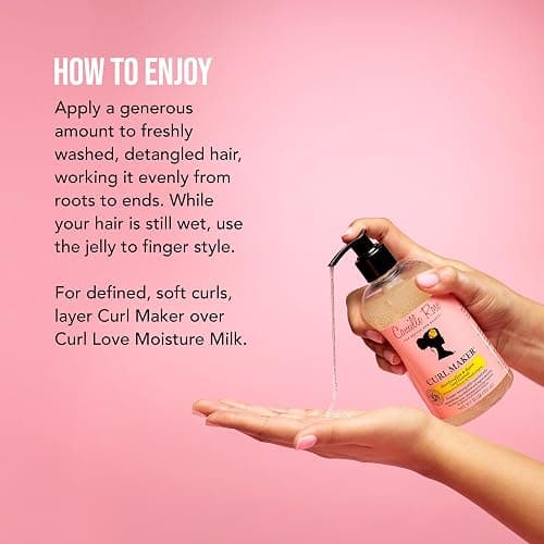 Camille Rose Curl Maker, Smoothing and Nourishing Curly Hair Gel with Aloe, for All Hair Types and Textures, 12 fl oz thumbnail 4