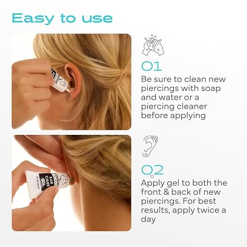 Studex Ear Piercing Care Gel – Ear Piercing Aftercare Gel with Soothing Aloe Extract to Protect Skin & Promote Recovery, Safe for Sensitive Skin (Pack of 2)… thumbnail 5