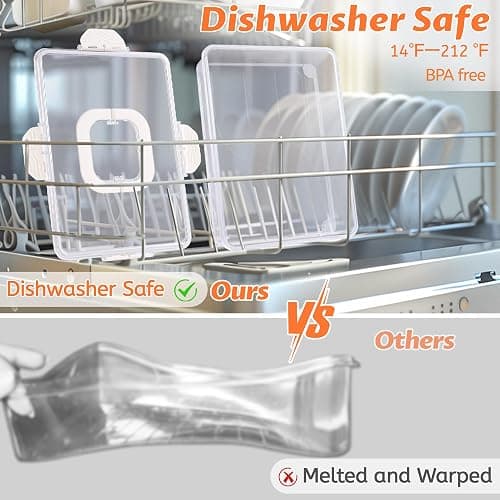Snackle Box Container Dishwasher Safe Divided Serving Tray with Lid Handle | Charcuterie Board for Portable Snack Platters, Clear Organizer for Fruits Snacks, Perfect for Road Travel thumbnail 5