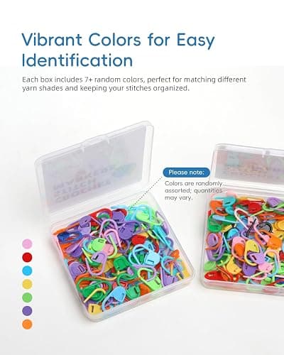 100PCS Crochet Stitch Markers by Flickzo – Locking Stitch Markers with Storage Case, Plastic Safety Pins for Knitting & Crochet, Colorful Yarn Accessories for Crochet Tools & Supplies thumbnail 3