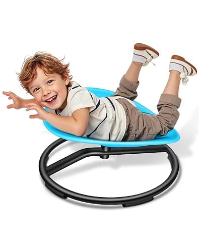 FERUERW Spinning Chair for Autistic Kids, Sensory Swivel Chair, 220LBS Weight Capacity, Sensory Toy for Children with ADHD/Autism, Training Body Coordination, 3+ Years (Blue) - Image 1