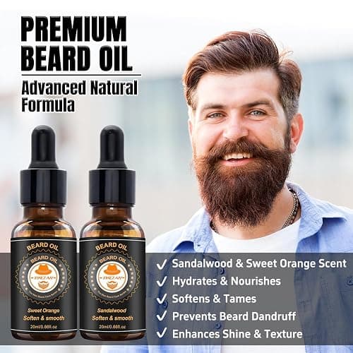 XIKEZAN Beard Kit Gifts for Men Grooming/Care-Soften,Soothe Beard GoodScent | Mens Gift Set Birthday Valentines Fathers Easter Basket Gifts for Men Him Dad Husband Boyfriend Christmas Stocking Stuffers thumbnail 5