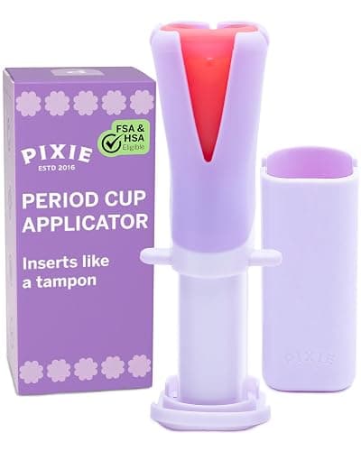 Pixie Menstrual Cup Applicator - Inserts Like A Tampon - Every Woman Can Now Use Period Cups - Perfect for Long Nails - Self Sanitizer TPE Properties - Travel Case (Cup Applicator) - Image 1