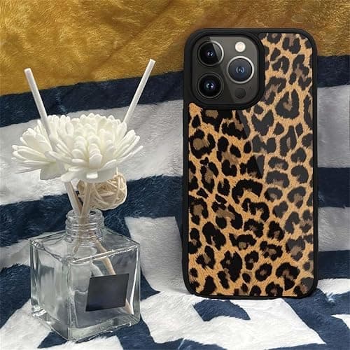 Kapadiy Compatible with iPhone 13 Pro Case,Leopard So Cool for Woman Men Full Body Protective Cover Shockproof Slim Dopamine Designed Case for iPhone 13 Pro 6.1 in -Black thumbnail 4