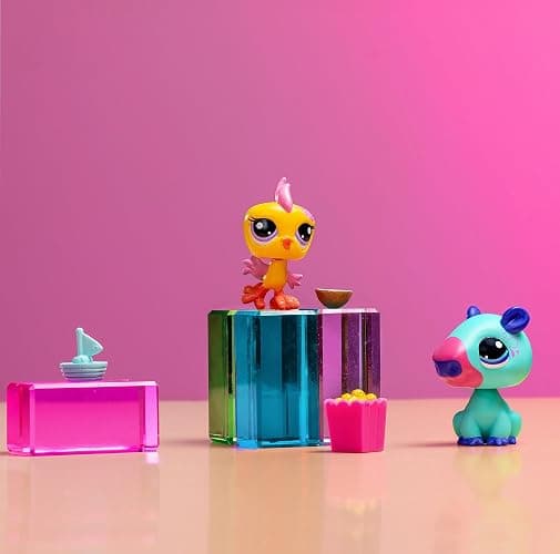 BANDAI Littlest Pet Shop Pet Pairs 2 Pack (ONE Supplied at Random) | Each Contains 2 LPS Mini Pet Toys 3 Accessories 1 Collector Card and 1 Virtual Code | Collectable Toys for Girls and Boys thumbnail 3