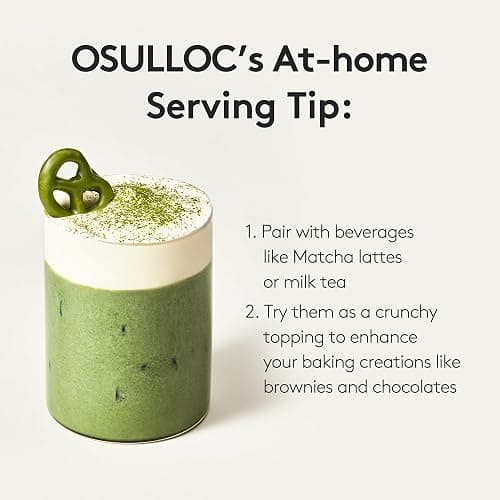 OSULLOC Matcha Pretzel (2.46 oz, 70g), Korean Matcha Flavored Snacks | Asian Snacks, Premium Tea Snacks from Jeju island thumbnail 6