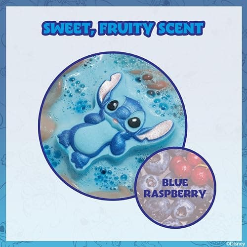 Stitch Bath Bombs for Kids, Fun Bright Rainbow Colors, Raspberry Scented for Kids, Ages 3+, by Townley Girl thumbnail 4
