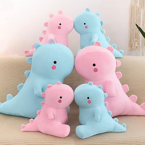 Ditucu Cute Dinosaur Stuffed Animals Toys Plush Dolls Soft Dino Plushie Birthday Gifts for Kids Girls Boys Pink 16 inch thumbnail 7