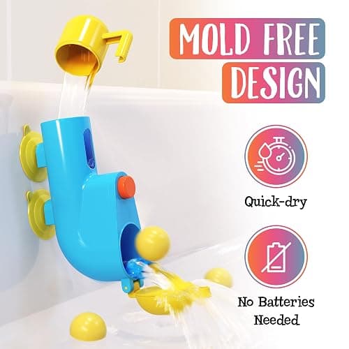 Fill N' Splash Submarine Bath Toy - Bath Toys for Toddlers 1-3 - 4 - 5 Years Old Bath Tub Toys for Boys & Girls - Toddler Bath Toys - Bathtub Toys thumbnail 5