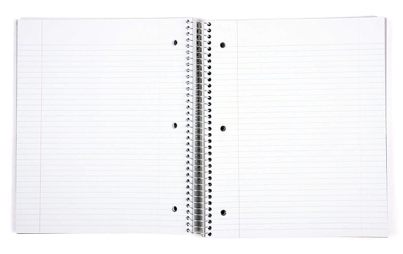 Mintra Office Durable Spiral Notebooks, 5 Subject (Teal, College Ruled 1pk) thumbnail 2
