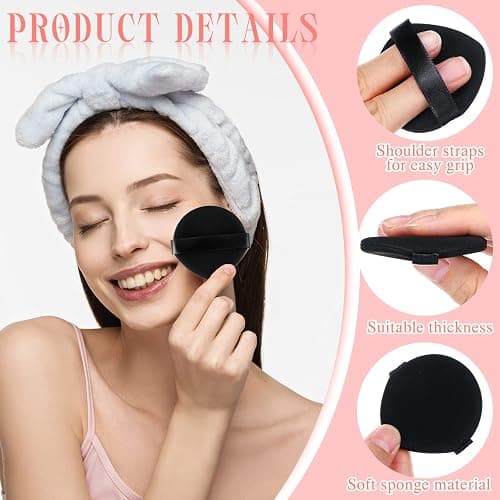 Meanplan 100 Pcs Powder Puff Face Soft Makeup Sponge Triangle Powder Puffs for Loose Velour Cosmetic Foundation Wet Dry Sponge Makeup Tools(Vivid Colors) thumbnail 3