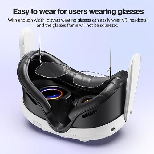 VZNEK Face Cover Pad for Oculus Quest 3/3S, Sweat-Proof PU Foam Cushion for Meta Quest 3/3S, Compatible with Oculus Quest 3/3S Original Spacer (for Quest 3) thumbnail 4