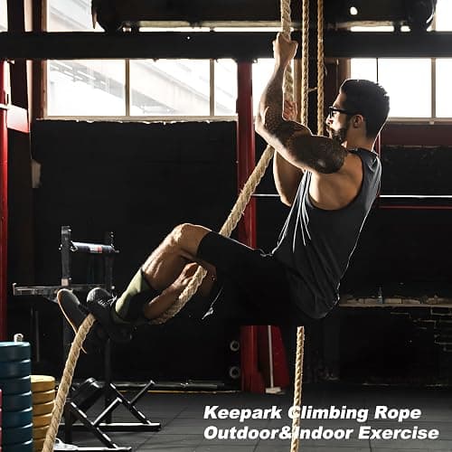 Keepark Climbing Rope 1.5 Inch Diameter 10FT 15FT 20FT 25FT 30FT 35FT Gym Climbing Rope for Fitness & Strength Training, Workout Exercises Climbing Rope for Adults Kids Outdoor or Home Indoor thumbnail 7