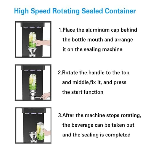 Automatic Can Sealer Machine - Electric Commercial Tin Cup Sealer For Aluminum/plastic Cans - 2.17" Diameter, 4.53"-6.69" Height, Ideal For Home, Cafe, Restaurant & Beverage Stores black thumbnail 4