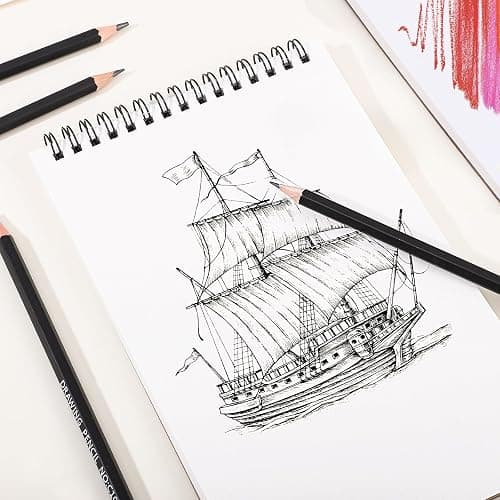 4 Pack Small Sketch Books, 5.5 x 8.5 Inch Mini Sketchbook, 68lb/100gsm Spiral Bound Small Sketch Pad, Acid Free Art Supplies Drawing Painting Sketchbook for Kids, Beginners, Artists & Easter Gift thumbnail 5