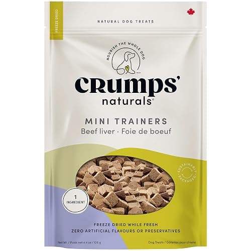 Crumps' Naturals Freeze Dried Beef Liver Mini Trainers, 4.4oz, Dog Treats - Image 1