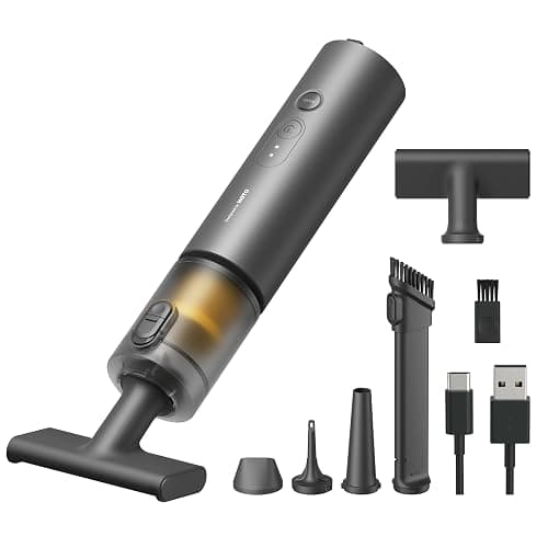HOTO Handheld Car Vacuum Cleaner Cordless, 4-in-1 Portable Mini Vacuum with 20000Pa Strong Suction, Electric Compressed Air Duster Blower for Car, Desk, Computer, Keyboard, Home, Office Cleaning - Image 1