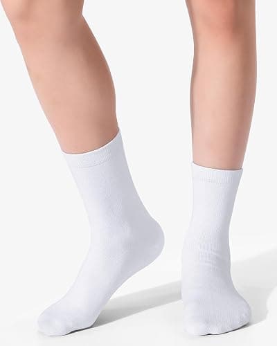 Somaibo 8 Pairs Kids Socks for Boys Girls Crew Dress Athletic Socks Soft Cotton Seamless Cushioned School Sock thumbnail 2