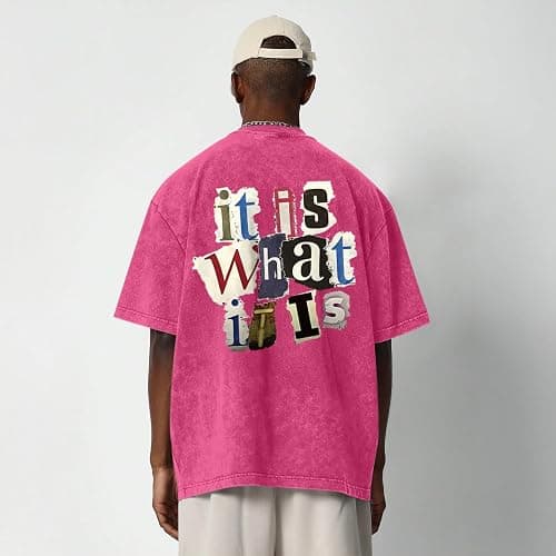 Zoemghc Men's Graphic Tees Funny Letter Print Vintage Oversize T Shirts Acid Wash Shirt Streetwear Rapper Casual Tee Top thumbnail 3