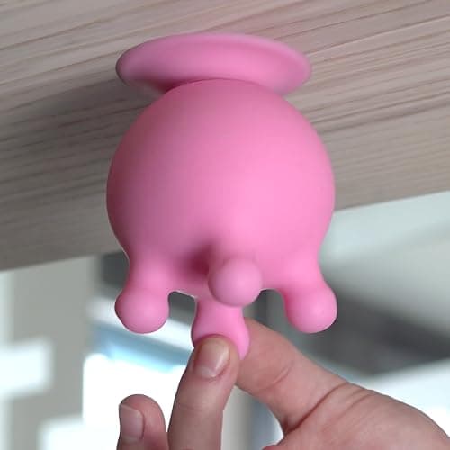 Bubblegum Stuff Office Udder - Pink Squishy Silicone Cow Udder Stress Relief Desk Toy - Suction Cup Stress Reliever - Adult Squeeze Toy thumbnail 3