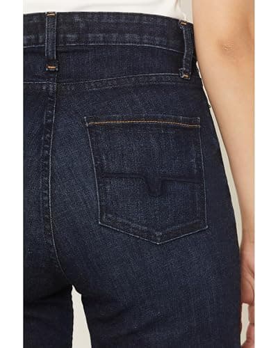 Kimes Ranch Women’s Olivia Dark Wash High Rise Wide Leg Jeans, Raw Hem thumbnail 4