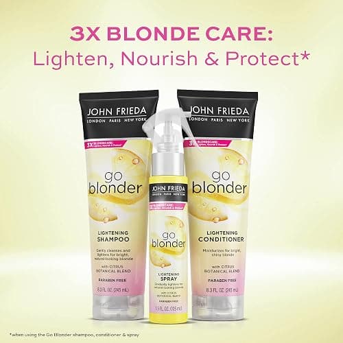 John Frieda Go Blonder Lightening Spray, Controlled Hair Lightener to Gradually Lighten Hair, with Citrus and Chamomile BlondMend Technology, 3.5 Oz thumbnail 6