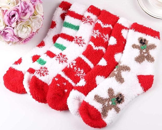 HIALTODAY Winter Fuzzy Socks Womens Cozy Fluffy Warm Socks for Women Mom,Birthday Christmas Gifts for Her thumbnail 2