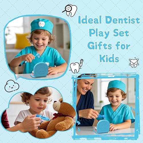 Dentist Play Set for Toddlers 3-5 - Doctor Kit Toy Gifts for 3 4 Year Old Girls, Pretend Play Montessori Toys Teeth and Dental Playset Medical Kits for Boys Kids 2-4 5 6 7 8 thumbnail 8