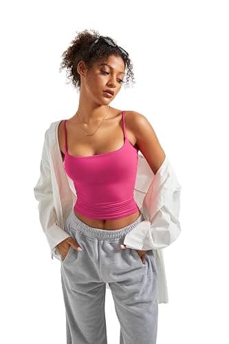 SUUKSESS Women Double Line Square Neck Tank Top Summer Y2K Going Out Basic Cami Shirt thumbnail 3