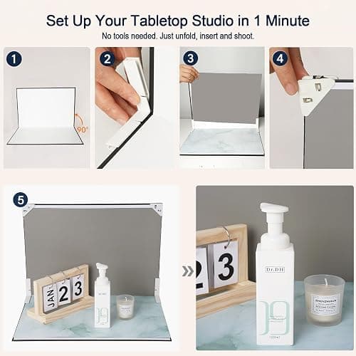 Yoocheese Photo Backdrop for Product Photography, 16.5×11.7in Compact Kit | Tabletop photography for food, jewelry and small products. Designed for UGC creators, online sellers and small businesses. thumbnail 7