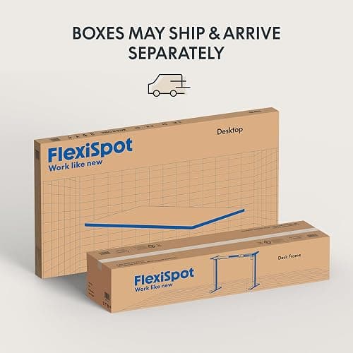 FLEXISPOT One-Piece Standing Desk 48"x24"  Rustic Brown thumbnail 9